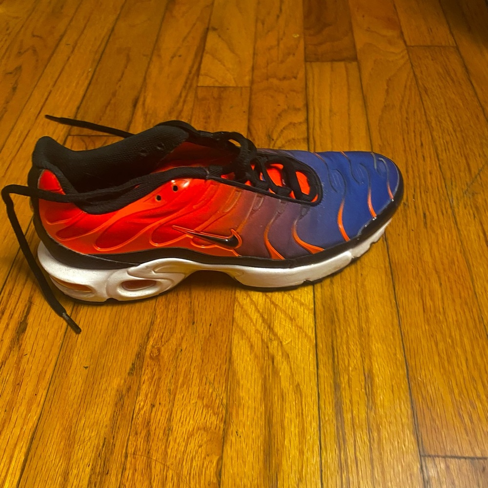 Blue, Orange,and black air max plus